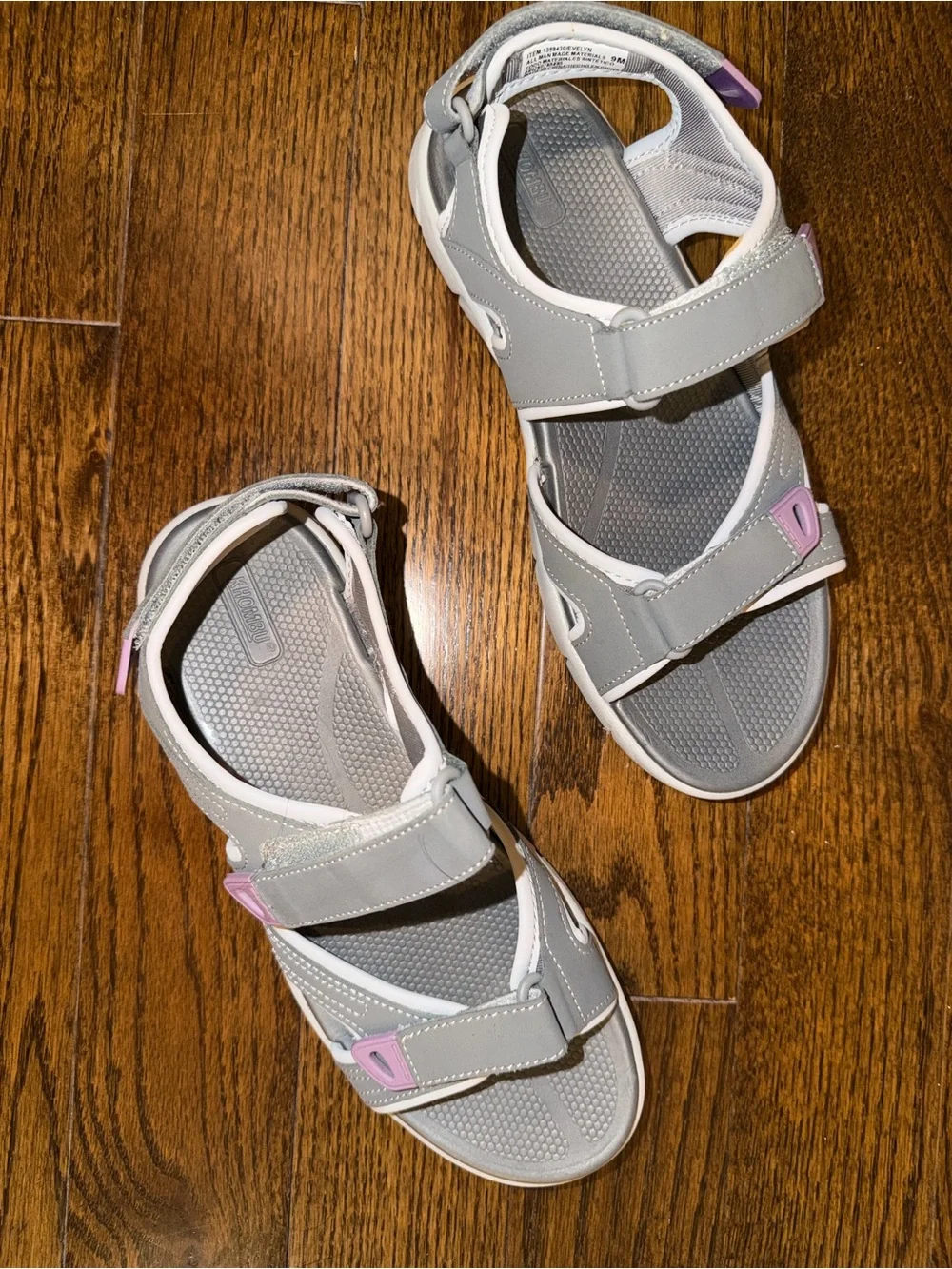 Khombu Women’s Gray and Pink Athletic Sandals